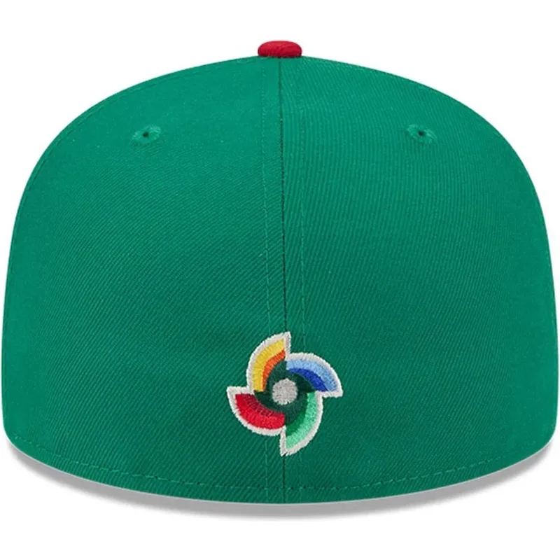 cappello-piatto-verde-chiuso-59fifty-mexico-2026-world-baseball-classic-di-new-era