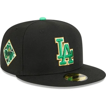 Sort fitted 59FIFTY Saint Patrick's Day kasket fra Los Angeles Dodgers MLB af New Era