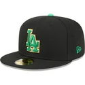 petten-plat-zwart-fitted-59fifty-saint-patrick-s-day-van-los-angeles-dodgers-mlb-van-new-era