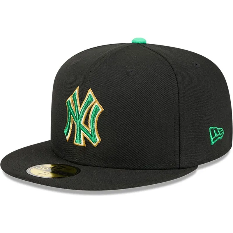 petten-plat-zwart-fitted-59fifty-saint-patrick-s-day-van-new-york-yankees-mlb-van-new-era petten-plat-zwart-fitted-59fifty-saint-patrick-s-day-van-new-york-yankees-mlb-van-new-era