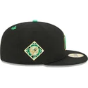 cappello-piatto-nero-aderente-59fifty-saint-patrick-s-day-dei-new-york-yankees-mlb-di-new-era