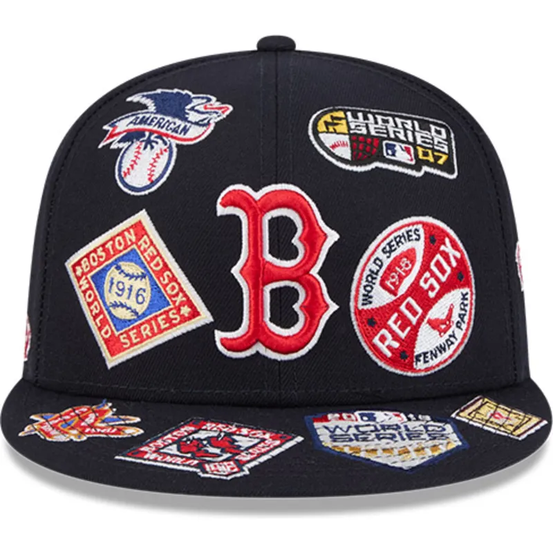 petten-plat-marineblauw-fitted-59fifty-all-over-van-boston-red-sox-mlb-van-new-era petten-plat-marineblauw-fitted-59fifty-all-over-van-boston-red-sox-mlb-van-new-era