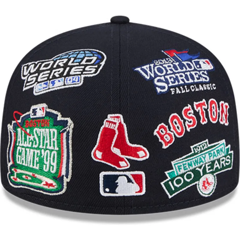 petten-plat-marineblauw-fitted-59fifty-all-over-van-boston-red-sox-mlb-van-new-era petten-plat-marineblauw-fitted-59fifty-all-over-van-boston-red-sox-mlb-van-new-era