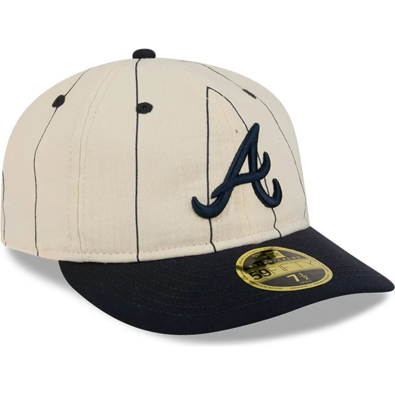 bojd-beige-justerad-keps-59fifty-retro-crown-linen-fran-atlanta-braves-mlb-av-new-era
