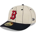petten-gebogen-beige-aangepast-59fifty-retro-crown-linen-van-boston-red-sox-mlb-van-new-era