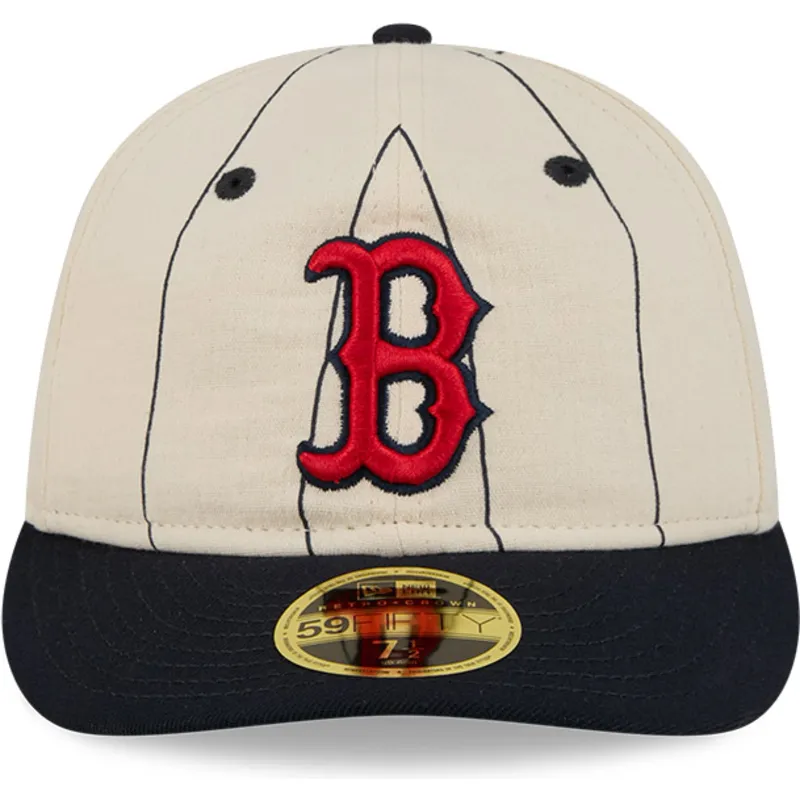 petten-gebogen-beige-aangepast-59fifty-retro-crown-linen-van-boston-red-sox-mlb-van-new-era