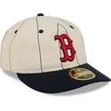 petten-gebogen-beige-aangepast-59fifty-retro-crown-linen-van-boston-red-sox-mlb-van-new-era