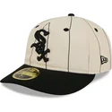 new-era-flat-brim-59fifty-retro-crown-linen-chicago-white-sox-mlb-beige-fitted-cap
