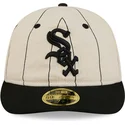 petten-plat-beige-aangepast-59fifty-retro-crown-linen-van-chicago-white-sox-mlb-van-new-era