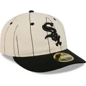 cappello-piatto-beige-regolabile-59fifty-retro-crown-linen-dei-chicago-white-sox-mlb-di-new-era