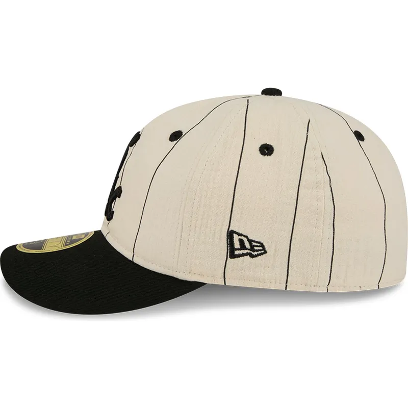 cappello-piatto-beige-chiuso-59fifty-retro-crown-linen-dei-chicago-white-sox-mlb-di-new-era