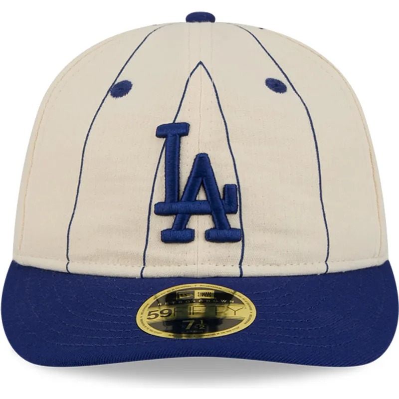 buet-beige-fitted-kasket-59fifty-retro-crown-linen-fra-los-angeles-dodgers-mlb-fra-new-era