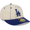 petten-gebogen-beige-aangepast-59fifty-retro-crown-linen-van-los-angeles-dodgers-mlb-van-new-era