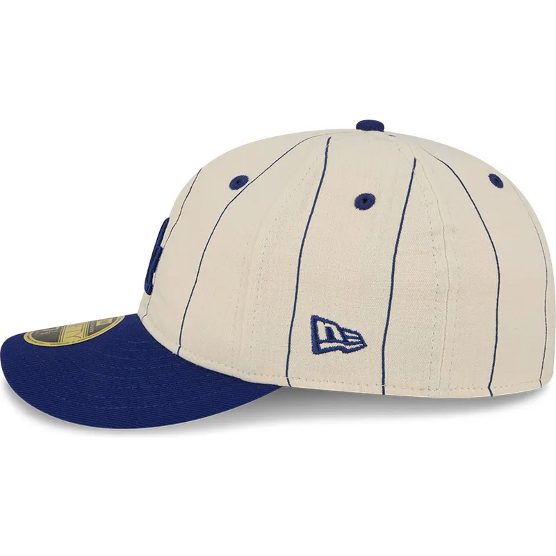 cappellino-curvo-beige-regolabile-59fifty-retro-crown-linen-dei-los-angeles-dodgers-mlb-di-new-era