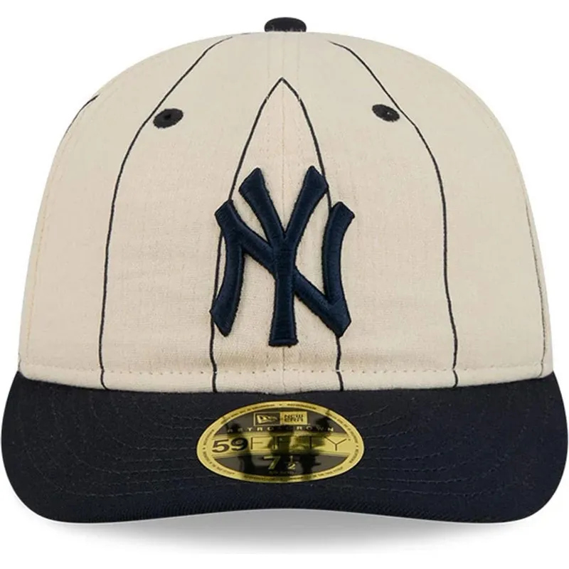 cappellino-curvo-beige-regolabile-59fifty-retro-crown-linen-dei-new-york-yankees-mlb-di-new-era