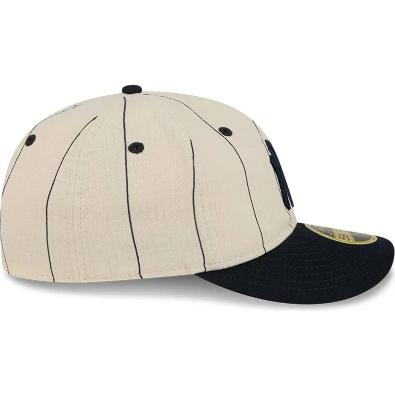cappellino-curvo-beige-chiuso-59fifty-retro-crown-linen-dei-new-york-yankees-mlb-di-new-era