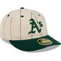 buet-beige-fitted-kasket-59fifty-retro-crown-linen-fra-oakland-athletics-mlb-fra-new-era