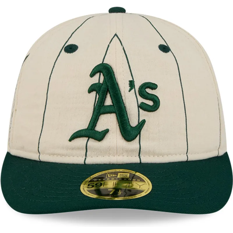 petten-gebogen-beige-aangepast-59fifty-retro-crown-linen-van-oakland-athletics-mlb-van-new-era
