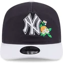 marineblaue-gebogene-snapback-kappe-19twenty-spring-training-der-new-york-yankees-mlb-von-new-era