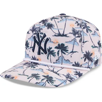 Böjd flerfärgad keps snapback 19TWENTY Printed Tropical New York Yankees MLB från New Era