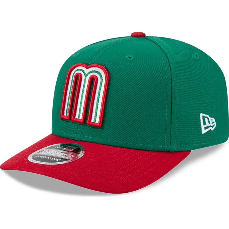 petten-gebogen-groen-snapback-9seventy-stretch-snap-mexico-2026-world-baseball-classic-van-world-baseball-classic-van-new-era