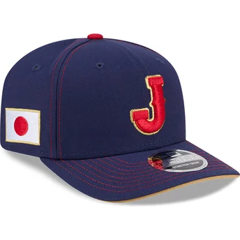 Cappellino curvo blu marino snapback 9SEVENTY Stretch Snap Japan 2026 World Baseball Classic di New Era