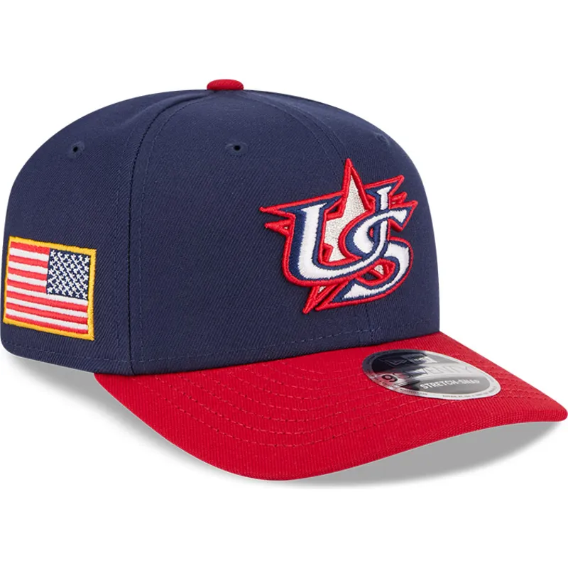 cappellino-curvo-blu-marino-e-rosso-snapback-9seventy-stretch-snap-usa-2026-world-baseball-classic-di-new-era