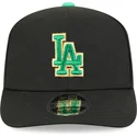 schwarze-gebogene-snapback-kappe-9seventy-stretch-snap-saint-patrick-s-day-der-los-angeles-dodgers-mlb-von-new-era