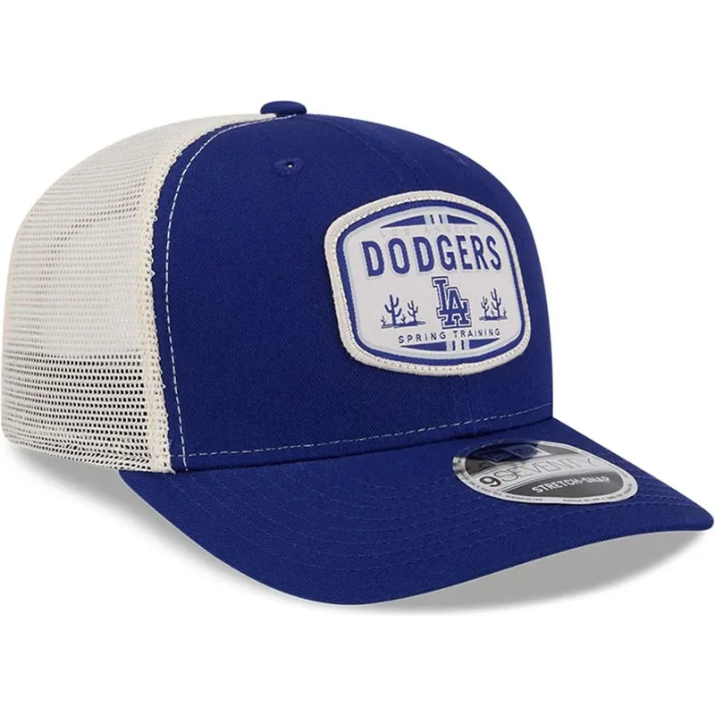 petten-gebogen-blauw-snapback-9seventy-stretch-snap-patch-van-los-angeles-dodgers-mlb-van-new-era