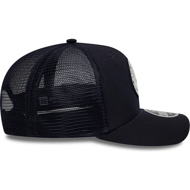 marineblaue-trucker-kappe-9seventy-stretch-snap-circle-spring-training-der-new-york-yankees-mlb-von-new-era