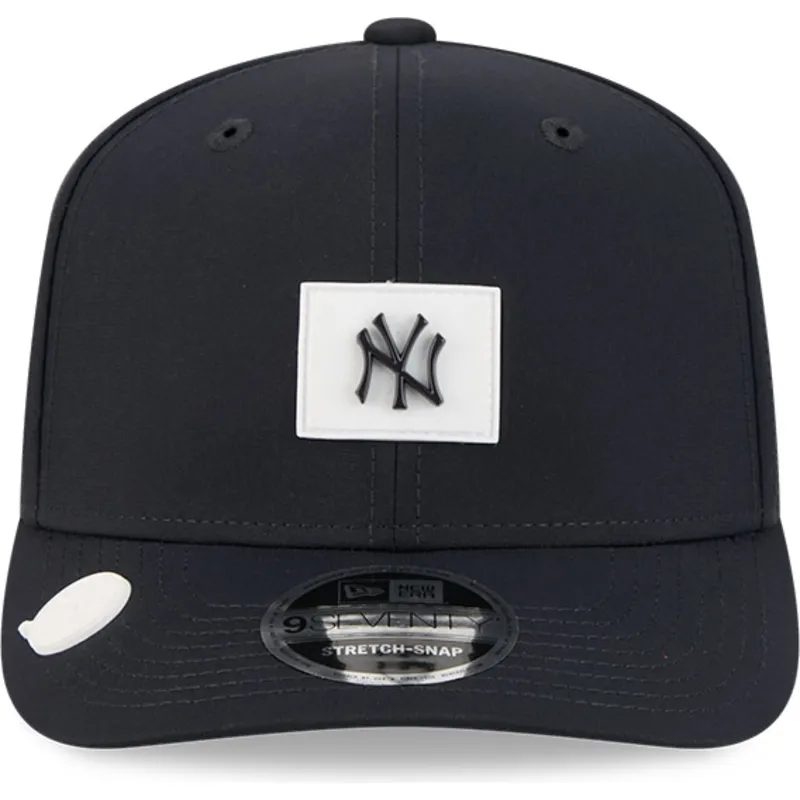 marineblaue-gebogene-snapback-kappe-9seventy-stretch-snap-clubhouse-der-new-york-yankees-mlb-von-new-era