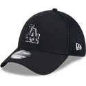 justeret-sort-trucker-kasket-med-sort-logo-39thirty-evergreen-neo-fra-los-angeles-dodgers-mlb-fra-new-era