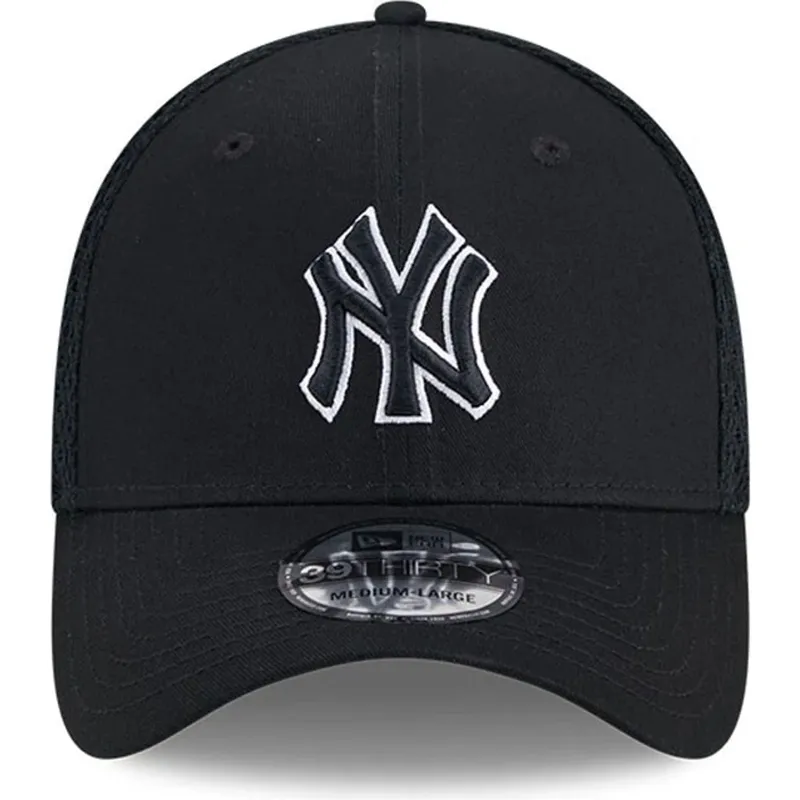 czapka-trucker-czarna-dopasowana-z-czarnym-logo-39thirty-evergreen-neo-new-york-yankees-mlb-new-era