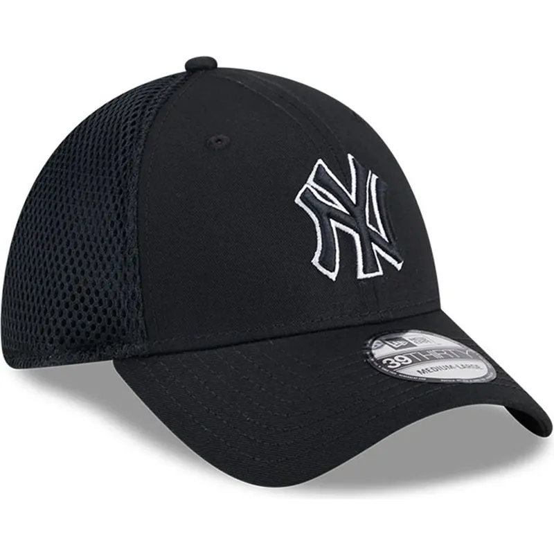 petten-gebogen-zwart-aangepast-39thirty-evergreen-neo-van-new-york-yankees-mlb-van-new-era