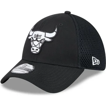 Petten gebogen zwart aangepast 39THIRTY Evergreen Neo van Chicago Bulls NBA van New Era