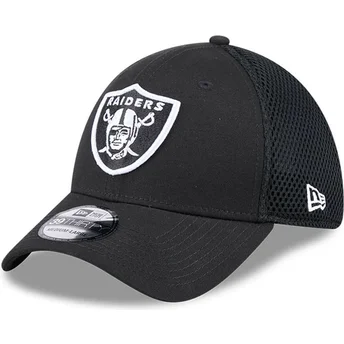 Justerbar sort trucker-kasket 39THIRTY Evergreen Neo fra Las Vegas Raiders NFL fra New Era