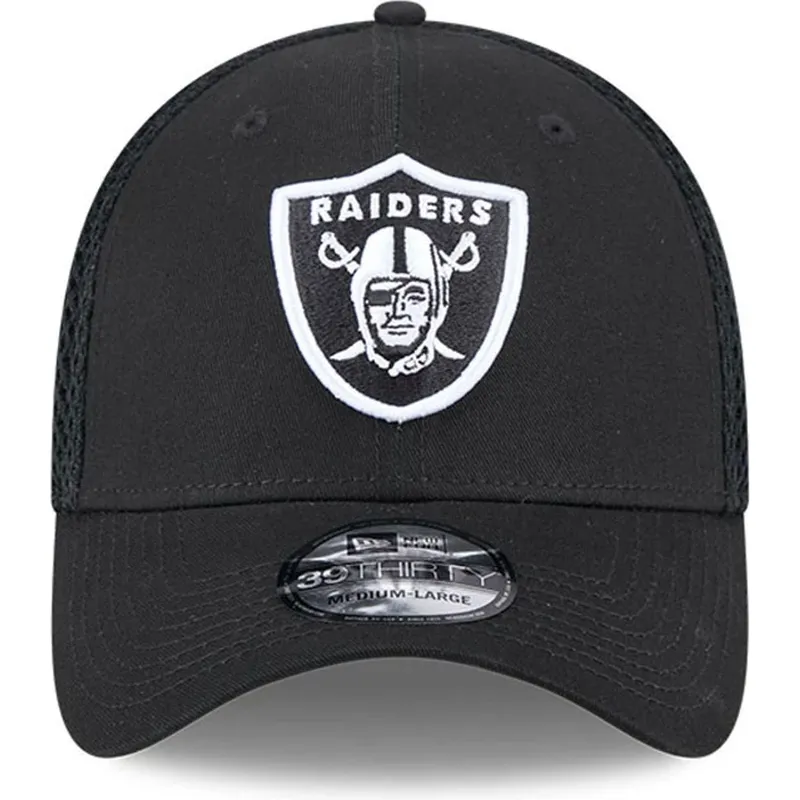 svart-justerad-trucker-keps-39thirty-evergreen-neo-fran-las-vegas-raiders-nfl-av-new-era