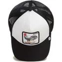 trucker-kasket-hvid-og-sort-hane-cock-rooster-the-farm-fra-goorin-bros