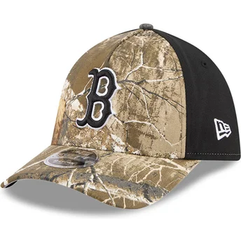 Petten gebogen camouflage aangepast 39THIRTY M-Crown A Frame Realtree van Boston Red Sox MLB van New Era