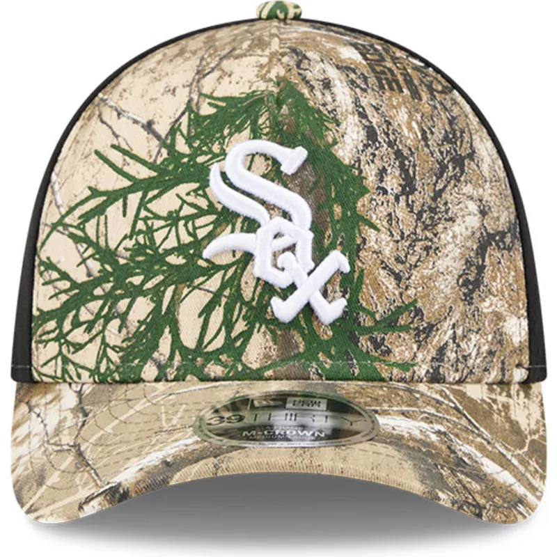 buet-kasket-camouflage-justeret-39thirty-m-crown-a-frame-realtree-fra-chicago-white-sox-mlb-fra-new-era
