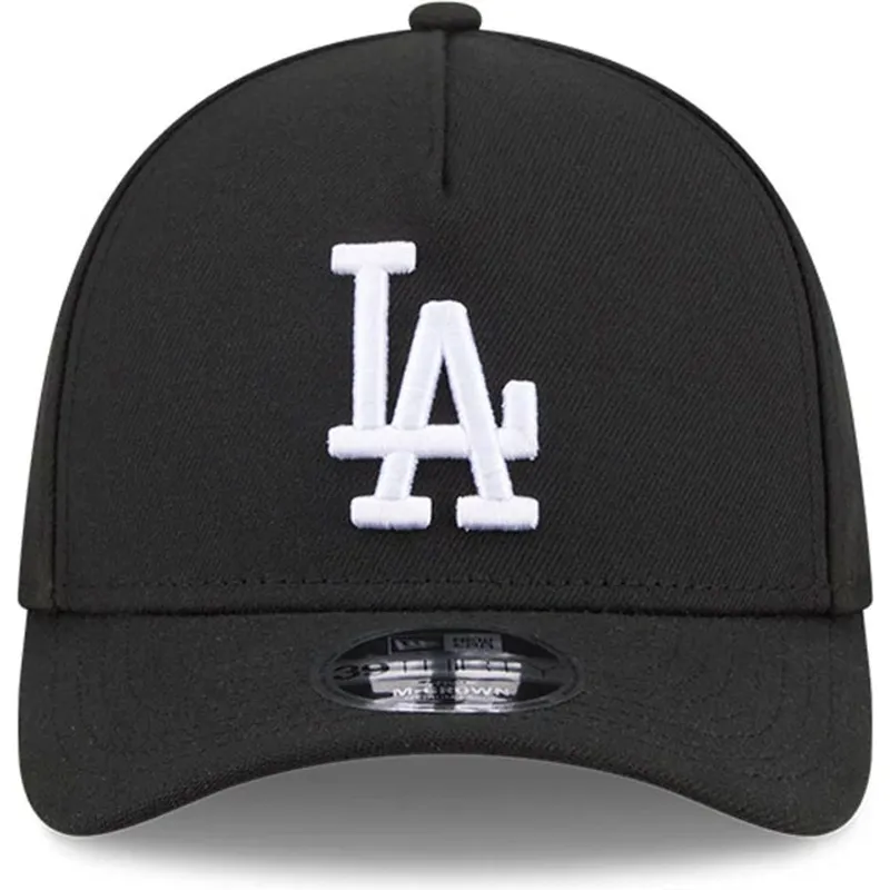 czarna-dopasowana-czapka-z-zakrzywionym-daszkiem-39thirty-m-crown-a-frame-los-angeles-dodgers-mlb-new-era