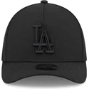 sort-buet-kasket-med-justerbar-pasform-og-sort-logo-39thirty-m-crown-a-frame-fra-los-angeles-dodgers-mlb-fra-new-era