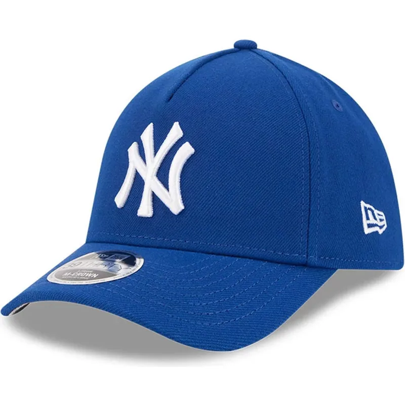 cappellino-curvo-blu-regolabile-39thirty-m-crown-a-frame-dei-new-york-yankees-mlb-di-new-era