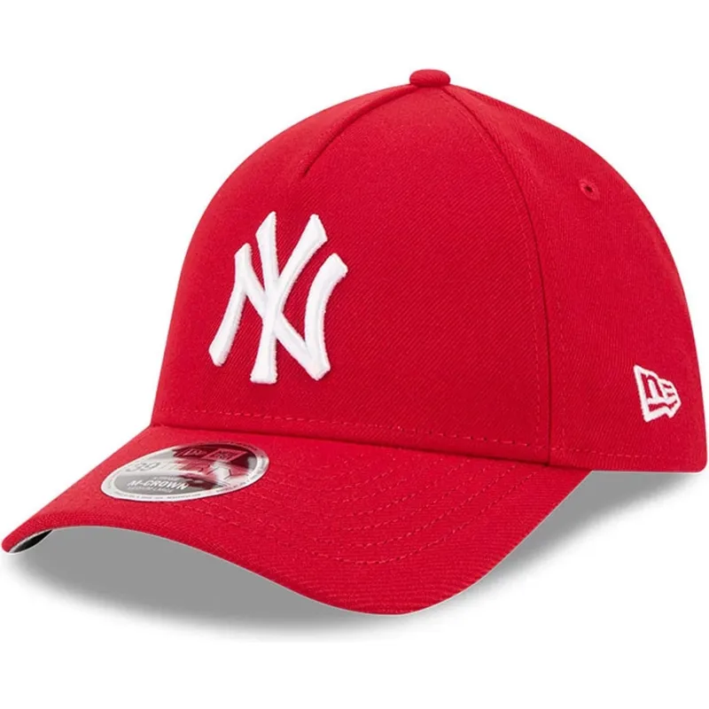 petten-gebogen-rood-aangepast-39thirty-m-crown-a-frame-van-new-york-yankees-mlb-van-new-era