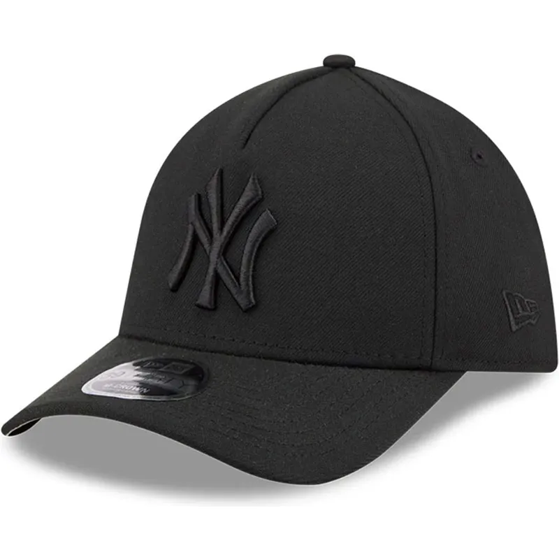 cappellino-curvo-nero-regolabile-con-logo-nero-39thirty-m-crown-a-frame-dei-new-york-yankees-mlb-di-new-era