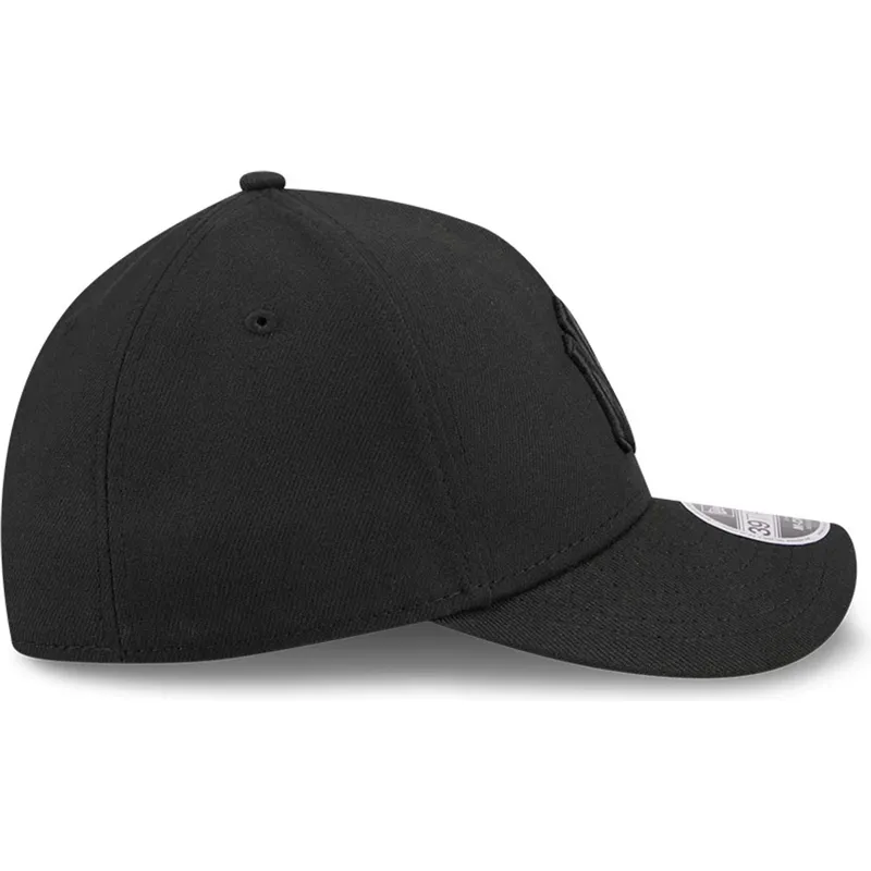 new-era-curved-brim-black-logo-39thirty-m-crown-a-frame-new-york-yankees-mlb-black-fitted-cap