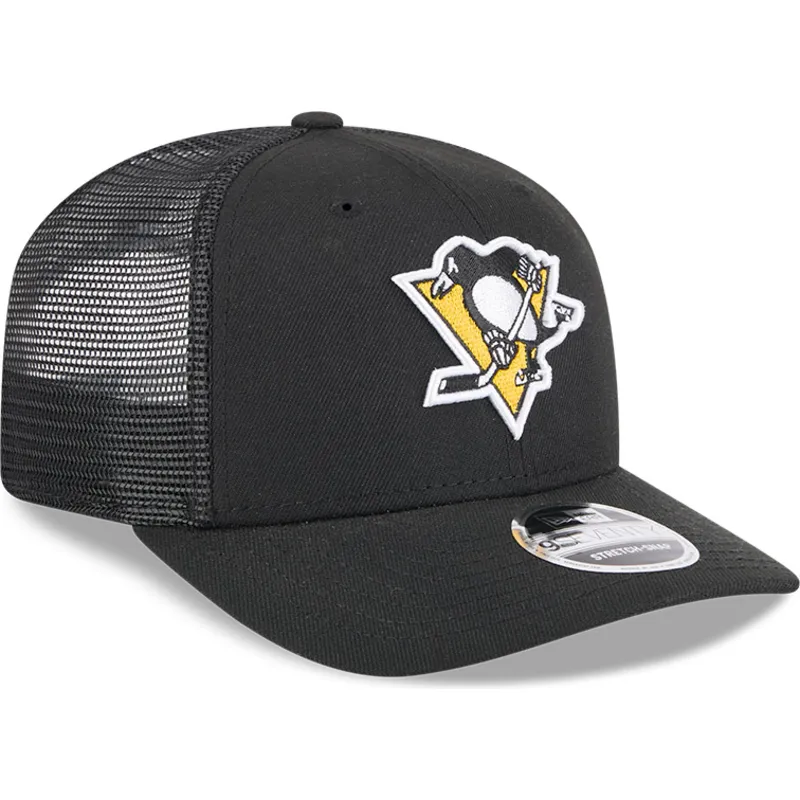 cappellino-trucker-nero-9seventy-stretch-snap-evergreen-dei-pittsburgh-penguins-nhl-di-new-era