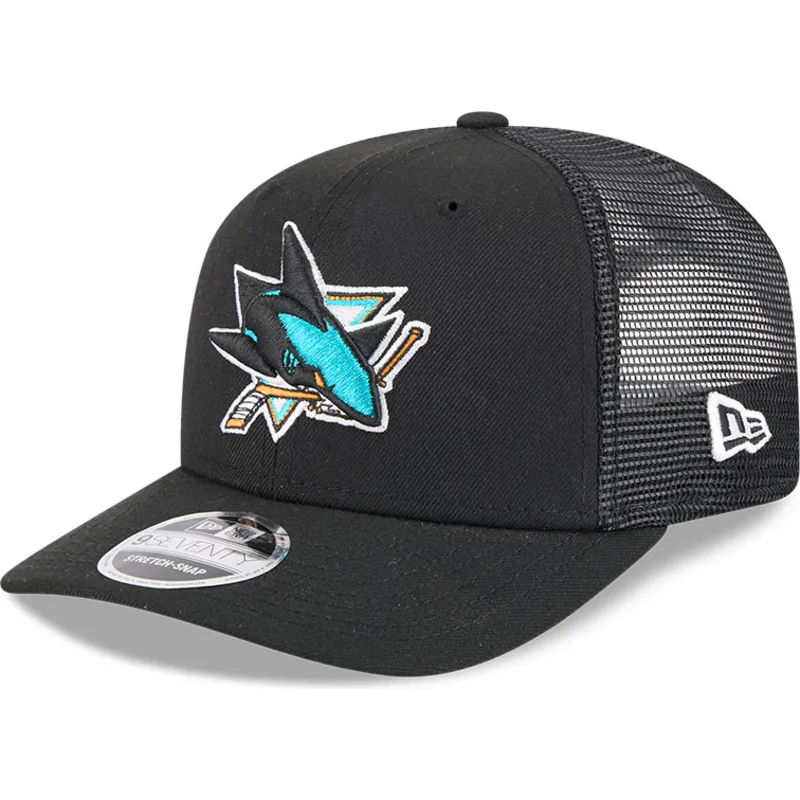 schwarze-trucker-kappe-9seventy-stretch-snap-evergreen-san-jose-sharks-nhl-von-new-era