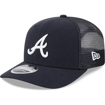 Gorra trucker azul marino 9SEVENTY Stretch Snap Evergreen de Atlanta Braves MLB de New Era