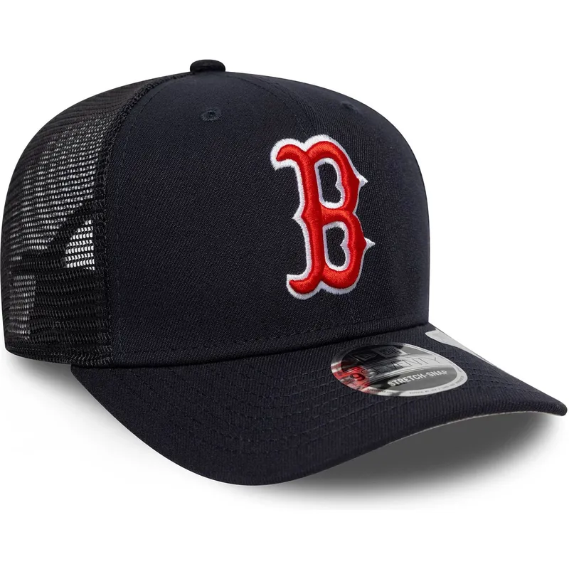 granatowa-czapka-trucker-9seventy-stretch-snap-evergreen-boston-red-sox-mlb-new-era